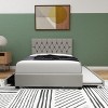 Vynxaria gray queen size trundle pull out drawers storage upholstered bed - 2 of 4