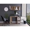 PAGED Modern Computer Desk Versatile Home Office Desk with Six Shelves, Writing Desk for Living Room, Home Office - 2 of 4