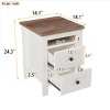 Modern Nightstand with 2 Drawers and Open Shelf, Wood-Look Finish, Space-Saving Design for Bedroom Storage and Display-The Pop Home - 4 of 4