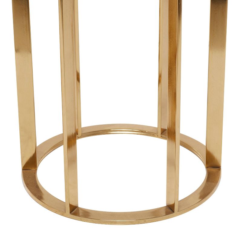 Set of 2 Gold Contemporary Metal and Marble Accent Tables - Olivia &#38; May, 6 of 13