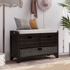 NicBex Modern 32" Storage Bench with 2 Drawers and Basket for Entryway and Living Room - 3 of 4