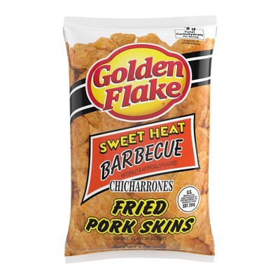 Golden Flake Sweet Heat Barbecue Chicharrones Fried Pork Skins - 3oz