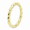 Black Bow Jewelry 2.25mm 14k Yellow Gold Plated Sterling Silver Stackable Rice Bead Band - 3 of 4