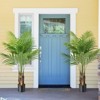 Tangkula 4.2 FT Tall Artificial Palm Paradise Plant 2 Pack Large Fake Potted Tree - 2 of 4