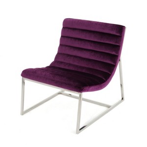 Raoul Parisian Modern Sofa Chair Eggplant - Christopher Knight Home