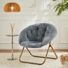 ChicFurnit Accent Chairs Lazy Chair Plush Lounge Accent Chair Reading Chair Armchair Sofa Chair for Room Relaxation, Gray, 35.83"*25.59"*32.28" - 2 of 4