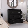 PAGED 3 Drawers Dresser Storage Cabinet with Superior Top and Metal Handles, Dresser for Bedroom - 3 of 4