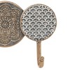 Distressed Metal Henna Pattern Decorative Wall Hook with 3 Metal Hooks - Foreside Home & Garden - 3 of 3