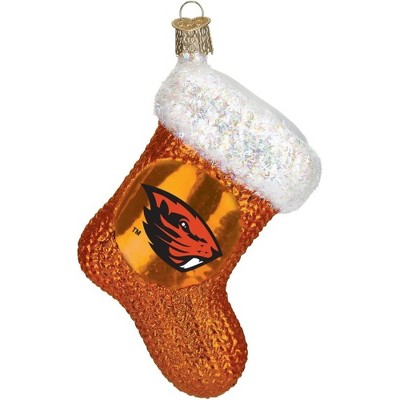 Old World Christmas Blown Glass Ornament for Christmas Tree, Oregon State Beavers Stocking