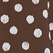 Brown/White Polka Dots