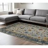 5' X 7' Gray Blue And Orange Area Rug - 2 of 4