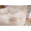 NicBex Classic Teddy Fabric Bean Bag Chair, Comfy Ergonomic Lazy Sofa with Memory Foam for Dorm, Living Room, Bedroom, Ivory - 4 of 4