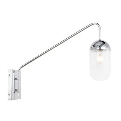 Elegant Lighting Kace 1 light Chrome and Clear glass wall sconce