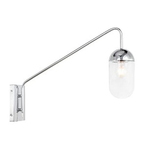 Elegant Lighting Kace 1 light Chrome and Clear glass wall sconce - 1 of 4