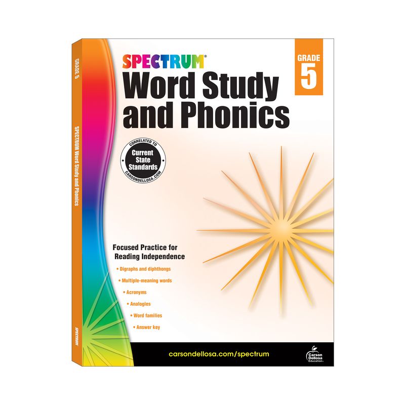 Spectrum Word Study and Phonics, Grade 5 - (Paperback), 1 of 2