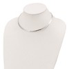Black Bow Jewelry 3.5mm Sterling Silver Hammered Slip On Neck Collar, 14 Inch - 2 of 3