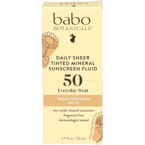 Babo Botanicals - Daily Sheer Tinted Mineral Sunscreen Fluid SPF 50 - 1 each - 1.7 fl oz - 1 of 1