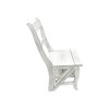 Carolina Living Folding Library Ladder Chair Antique White: Rubberwood Convertible, Spot Clean, Armless Design - image 2 of 4