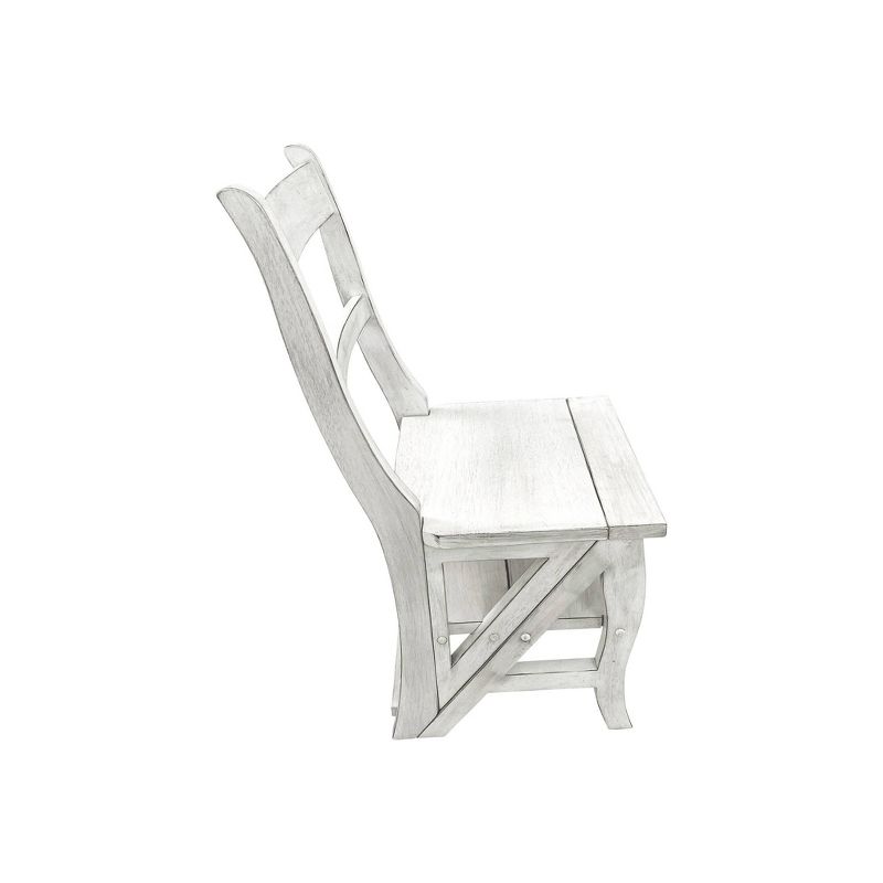Folding Library Ladder Chair Antique White - Carolina Chair &#38; Table, 2 of 6