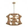 Elk Home Structure 4 - Light Chandelier in  Satin Brass/Medium Oak - 3 of 4