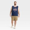 Men's Standard Fit USA Crewneck Tank Top - Goodfellow & Co™ Navy Blue - 3 of 3