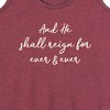 Women's - Instant Message - And He Shall Reign Graphic Racerback Tank - 2 of 4