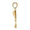 Black Bow Jewelry 14k Yellow Gold Martini Glass and Green CZ Olive Pendant - 2 of 4