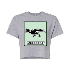 Women's - Monopoly - Trex Game Token Cropped Graphic T-Shirt - 1 of 4