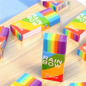 HTUTWOO 20-Pack Rainbow 2b Pencil Erasers Soft Pvc Material Non-Feathered Stationery For Writing Drawing Office Study Supplies - 1 of 4