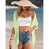 BLUEMING Women's Lightweight Summer Business Casual Cropped Short Sleeve Cardigan - 3 of 4
