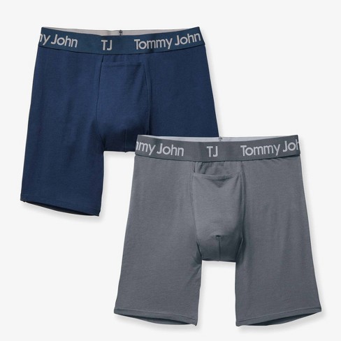 Tommy John Men's Second Skin Relaxed Fit Boxers - 3 Pack - No Ride