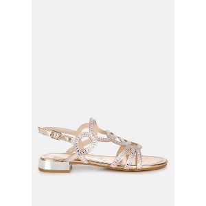 Jisters Cut Out Detail Rhinestone Flat Womens Sandals - 1 of 4