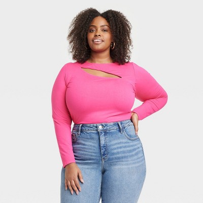Women's Sleeve Slim Fit T-shirt - Ava & 1x : Target
