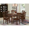 Classic 7 Piece Dining Set - Rectangle Wood Table & 6 Chairs - Kitchen Dinette Set - 2 of 4