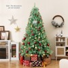 Tangkula 7.5 FT Pre-Lit Tinsel Christmas Tree Artificial Xmas Tree w/ Lush Branch Tips - 4 of 4