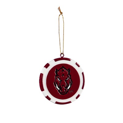 Evergreen Game Chip Ornament, University of Arkansas