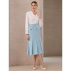 INSPIRE CHIC Women's Mermaid High Waisted Pleated Fishtails Midi Skirt - 2 of 4