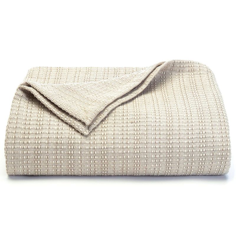 100% Cotton Woven Bed Blanket Beige - Tommy Bahama, 1 of 13