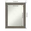 Amanti Art Fencepost Grey Narrow Petite Bevel Wood Bathroom Wall Mirror 28.5 x 22.5 in. - 4 of 4