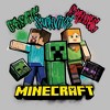 Juniors Womens Minecraft Create Survive Explore Alex and Steve T-Shirt - 2 of 4