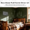 Animal Tracks of Woodland Nursery Sign, Log Cabin Decor, Forest Hunting Decor, Wildlife Wall Art for Boys Room - 3 of 4