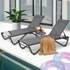 Kozyard Patio Chaise Lounge Chair Full Aluminum Reclining Adjustable Chair for Poolside Sunbathing Beach, - 2 of 4