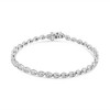Haus of Brilliance Silver 1/10 Cttw Round-Cut Diamond Pear Link Bracelet - 3 of 4