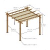Aluminum Pergola, Outdoor Metal Pergola with Adjustable Canopy, Reinforced Frame Outdoor Shelter for Backyard, Garden and Deck - 2 of 4