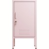 Metal Locker End Table, Single Door Nightstand with 2 Adjustable Shelves, Modern Bedside Side Cabinet for Bedroom, Living Room, Office - 2 of 4