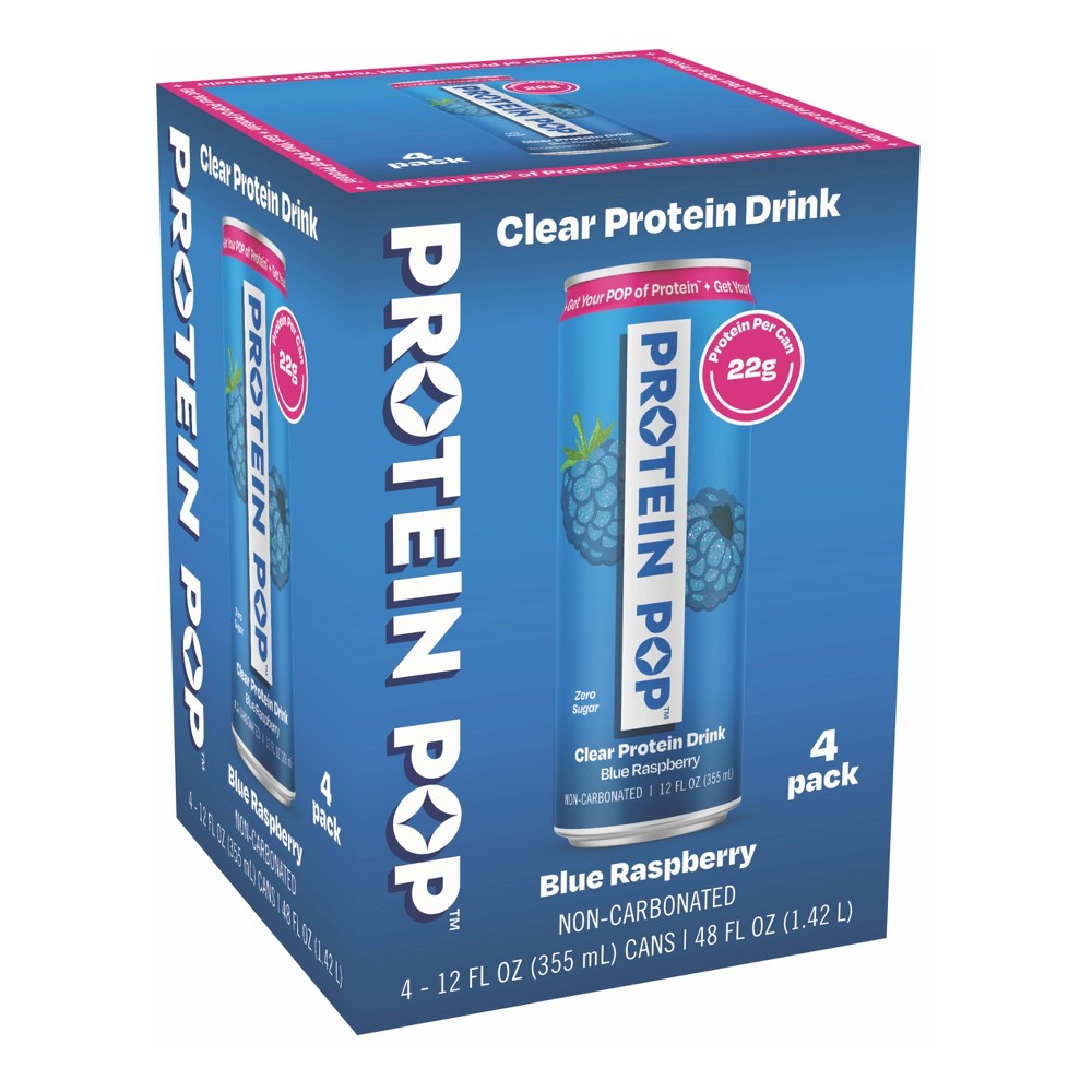Protein Pop Blue Raspberry Sport Drink - 4pk/12 fl oz