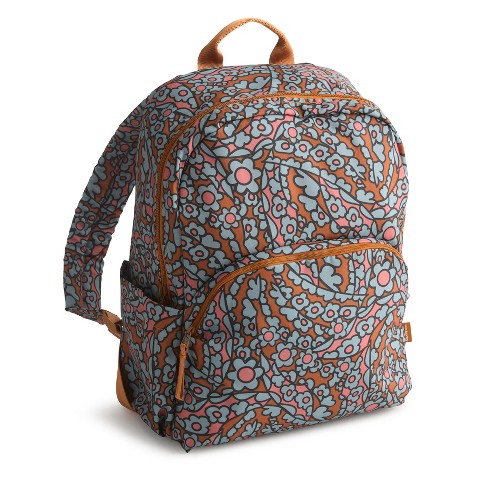Рюкзаки Vera Bradley Women's Cotton Just Right Bancroft Backpack Tiny Garden Roasted Pecan