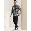 Lars Amadeus Men's Plaid Shirts Regular Fit Button Closure Long Sleeves Checked Cargo Shirt - image 4 of 4