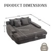 MOONMISS Chenille 2-seater lazy sofa With 5 back pillows,Comfy Sofa- Deep Seat Couch for Living Room,Club - 2 of 4