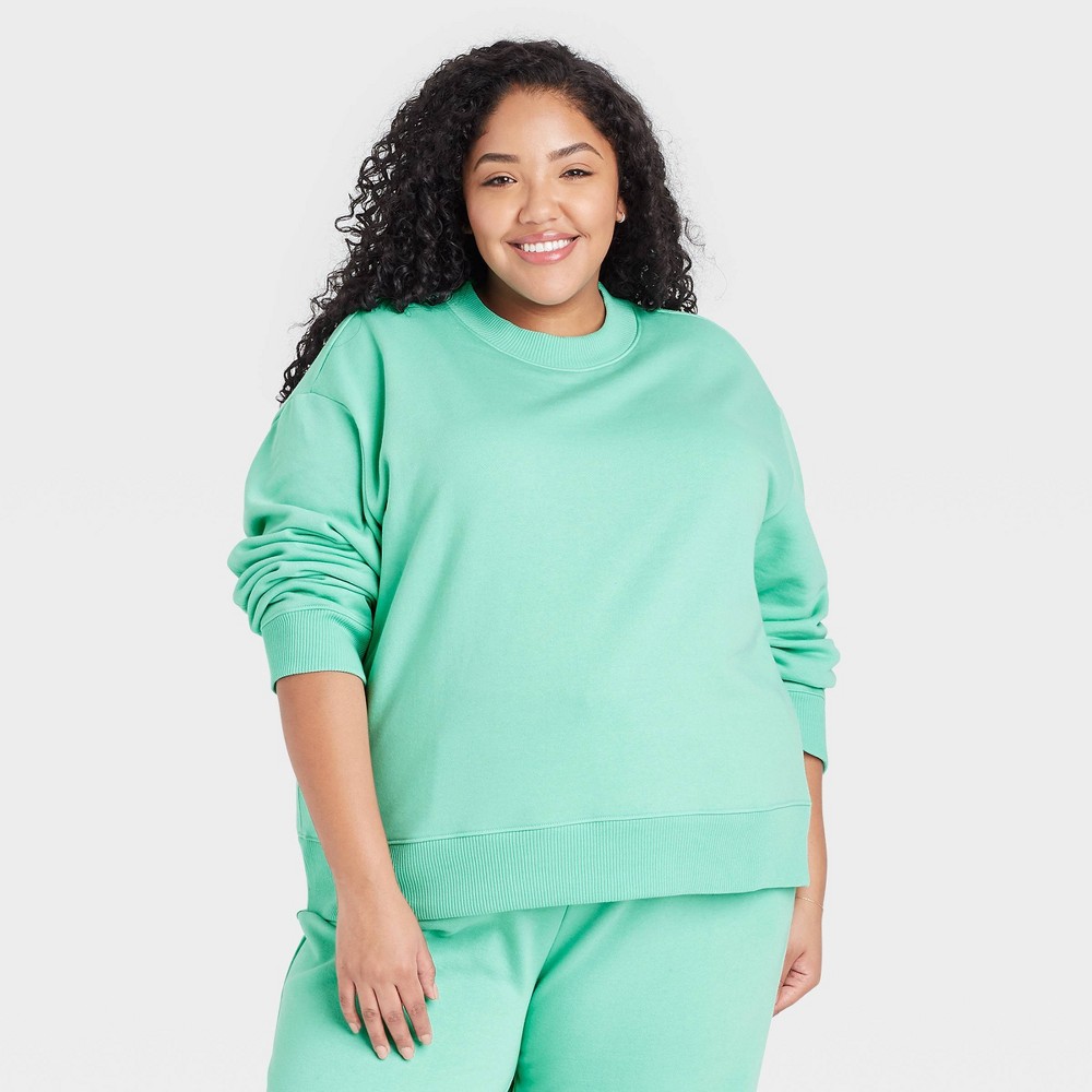 Women's Plus Size Sweatshirt - A New Day Green 2X